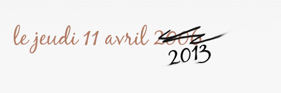 le jeudi 11 avril 2013