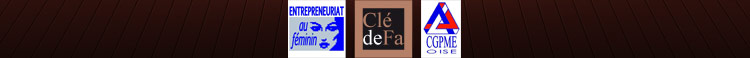 Logo Entrepreunariat au féminin, Clé de Fa et CGPME Oise