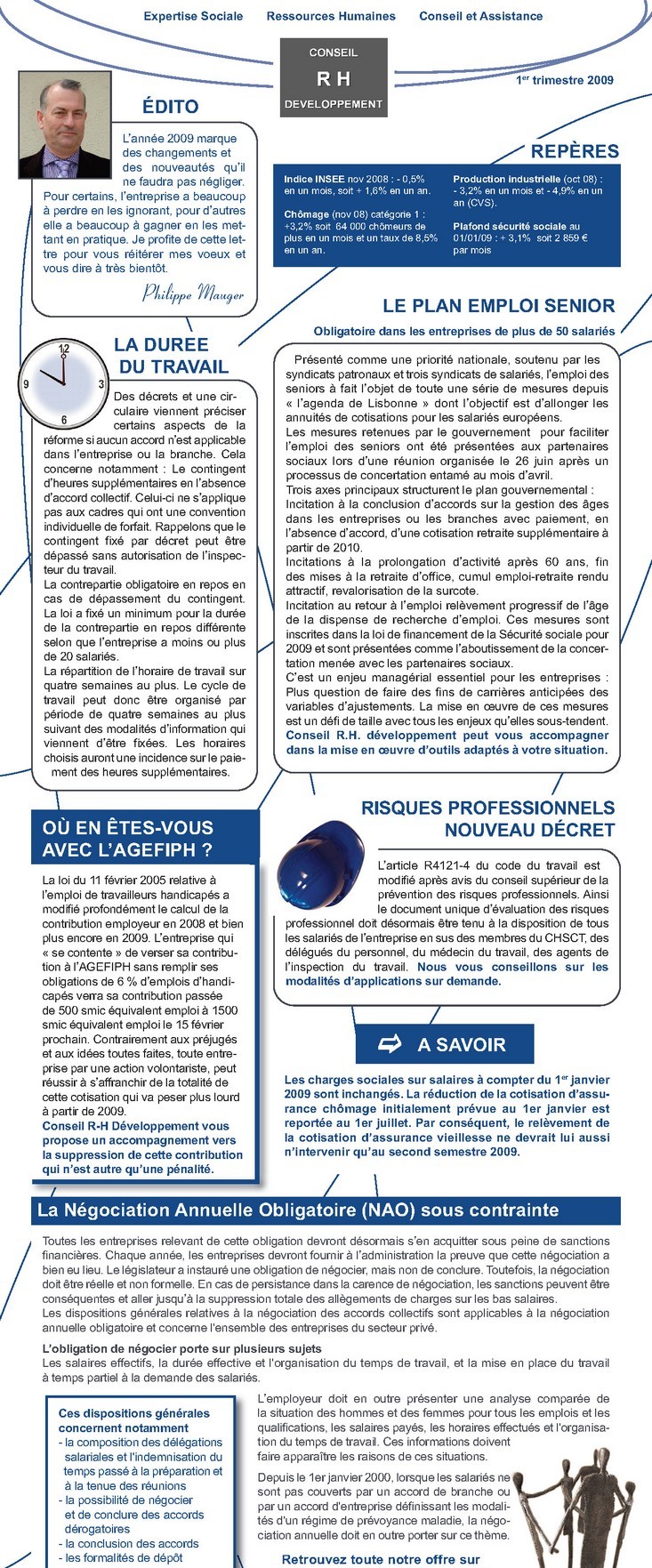 Newsletter janvier 2009